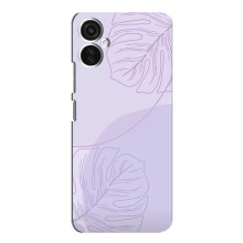 Чохол квітковий дизайн для TECNO Spark 9 Pro – Монстера фіолетова