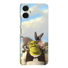 Чехол с мультфильмом Шрек на TECNO Spark 9 Pro – Шрек и осел