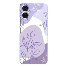 Силиконовый чехол с принтом в цветах на TECNO Spark 9 Pro – Фиолетовый дизайн