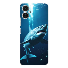 Чехол с картинкой «Хищники» для TECNO Spark 9 Pro – Акула