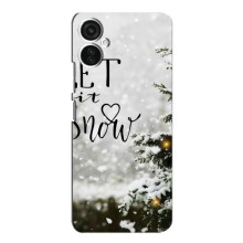 Новогодние, Праздничные Чехлы для TECNO Spark 9 Pro - 2024 год (Let it snow)