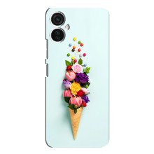 Чехлы с тематикой "ЦВЕТЫ" на TECNO Spark 9 Pro (Цветок-мороженное)