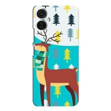 Силиконовый бампер с картинкой животных для TECNO Spark 9 Pro (Олень с шарфом)