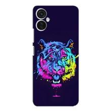 Силиконовый бампер с картинкой животных для TECNO Spark 9 Pro (Тигр-Арт)