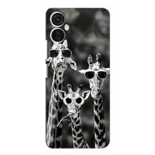 Силіконовий чохол з КАРТИНКАМИ літо для TECNO Spark 9 Pro (AlphaPrint) (Жирафи в окулярах)