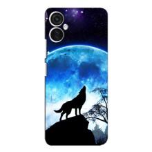Захисні чохли для ТЕКНО Спарк 9 Про (AlphaPrint) (ХІТ продаж) ВОВК (Вовк на місяць)