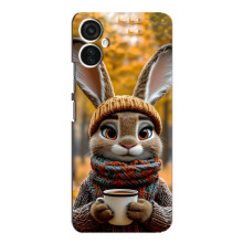 Печатный чехол «Зверята с кофе» для TECNO Spark 9 Pro – Зайчик с кофе