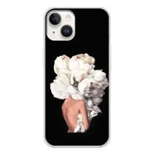 Чехлы (ART) Цветы на Tecno Spark Go 1 (VPrint) (Белые цветы)