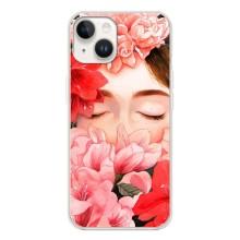Чехлы (ART) Цветы на Tecno Spark Go 1 (VPrint) (Глаза в цветах)