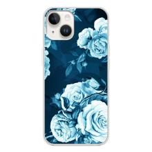 Чехлы (ART) Цветы на Tecno Spark Go 1 (VPrint) (Голубые Бутоны)