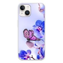 Чехлы с Цветами для Tecno Spark Go 1 (VPrint) (Бабочка на цветочке)