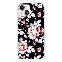 Чехлы с Цветами для Tecno Spark Go 1 (VPrint) (Цветочки на черном)