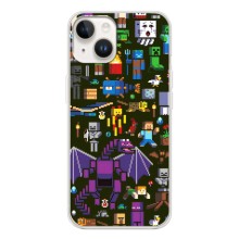 Чехол Майнкрафт на Tecno Spark Go 1 (AlphaPrint) Minecraft (Коллаж Майнкрафт)