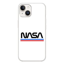 Силиконовый бампер с принтом "Наса" на Tecno Spark Go 1 (NASA на белом фоне)