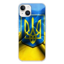 Чехол с картинкой (Патриотический ГЕРБ) на Tecno Spark Go 1 (Герб и Флаг Украины)