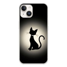 Чехол с принтом для Tecno Spark Go 1 (AlphaPrint) Модные коты (Силуэт котика)