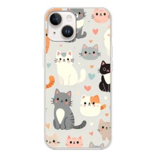 Чехол с рисунком кот на Tecno Spark Go 1 (Коллаж котов)