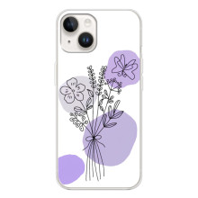 Силиконовый чехол с принтом в цветах на Tecno Spark Go 1 – Фиолетовый букет