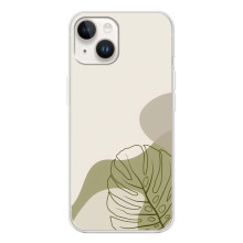 Силиконовый чехол с принтом в цветах на Tecno Spark Go 1 – Монстера зелёная