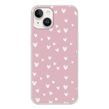 Чехол с розовым рисунком для Tecno Spark Go 1 (Сердечки на розовом)