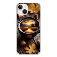 Чехол с уникальным дизайном «Осень с кофе» для Tecno Spark Go 1 – Тёмный кофе