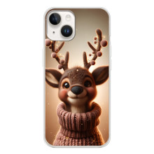 Яркий чехол для Tecno Spark Go 1 с Зимними Оленятами – Олень в свитере