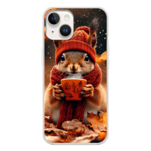 Печатный чехол «Зверята с кофе» для Tecno Spark Go 1 – Белка с кофе