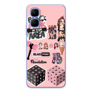 Чехлы с картинкой для Tecno Spark Go 2 – BLACK PINK коллаж