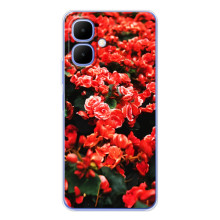 Чохли з квітами для Tecno Spark Go 2 (VPrint) (Квіти червоні)