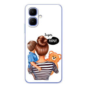 Чехол с печатью для Tecno Spark Go 2 - (Мама с ребенком) (AlphaPrint)