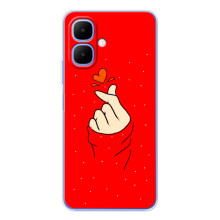 Чохол (Знак сердечка) для Tecno Spark Go 2 (Сердечко на червоному)