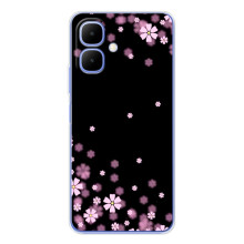 Чехол для Спарк Гоу 2 - с принтом (Дизайнерские) (AlphaPrint) – Цветочки маленькие