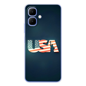 Чехол Флаг USA для Tecno Spark Go 2 – USA