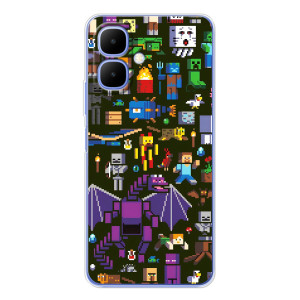 Чехол Майнкрафт на Tecno Spark Go 2 (AlphaPrint) Minecraft