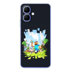 Чехол Майнкрафт на Tecno Spark Go 2 (AlphaPrint) Minecraft