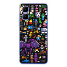 Чохол майнкрафт для Tecno Spark Go 2 (Усі персонажі)