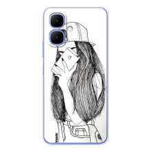 Чехол с печатью для Tecno Spark Go 2 - (Мода) (AlphaPrint) (Фото девочки)