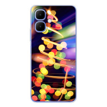 Чохол новорічна ялинка на Tecno Spark Go 2 (Гірлянди)