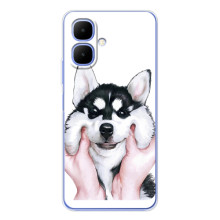Бампер для Tecno Spark Go 2 з картинкою "Песики" (Собака Хаскі)