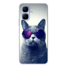 Чехол с принтом для Tecno Spark Go 2 (AlphaPrint) Модные коты (Стильный кот)