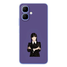 Чехлы Венсдей на Tecno Spark Go 2 Уэнсдей (AlphaPrint) – Уэнздей в черном