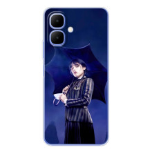 Чехлы Венсдей на Tecno Spark Go 2 Уэнсдей (AlphaPrint) – Уэнздей с зонтом