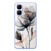 Чехол с цветочным принтом на Спарк Гоу 2 – Цветы на белом