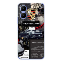 Чехол с авто Порше для Tecno Spark Go 2 – Коллаж Порше