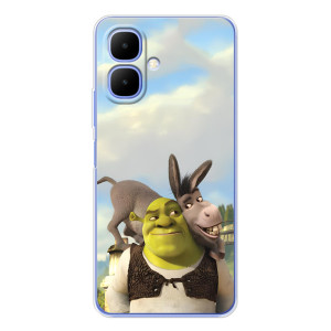 Чехол с мультфильмом Шрек на Tecno Spark Go 2