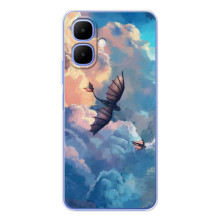 Чехол с принтом дракон Беззубик для Спарк Го 2 – Беззубик в небе