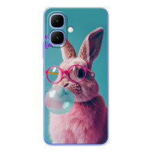 Чехол с принтом стильные животные для Спарк Гоу 2 (Кролик в очках)