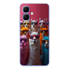 Чехол с принтом стильные животные для Спарк Гоу 2 (Ламы в очках)