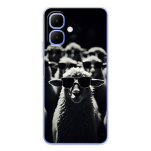 Чехол с принтом стильные животные для Спарк Гоу 2 (Овечка в очках)