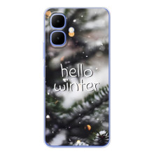 Новогодние, Праздничные Чехлы для Tecno Spark Go 2 - 2024 год (Hello winter)